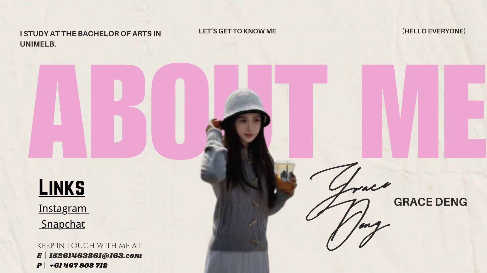 Grace Deng's contact card